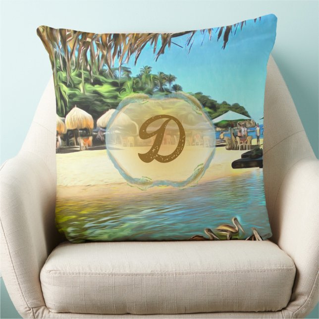 River Meets Ocean 0330 Throw Pillow (Creator Uploaded)