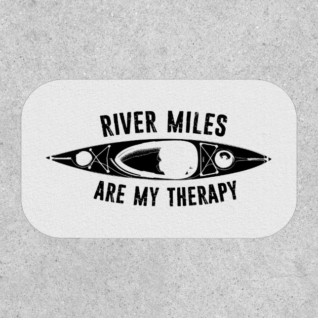River Miles Are My Therapy Kayaking Patch (Front)