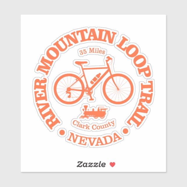 River Mountain Loop Trail (cycling) Sticker (Sheet)