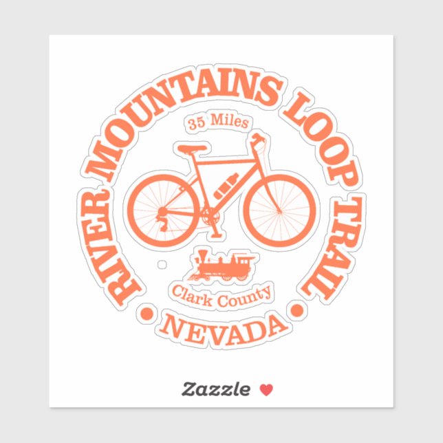 River Mountains Loop Trail (cycling) Sticker (Sheet)