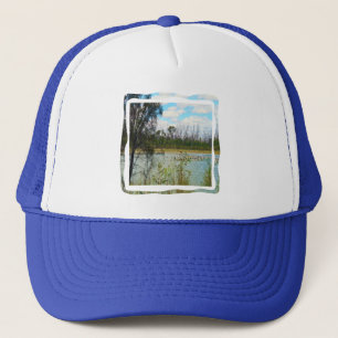 River Murray Australia Large Pelicans Flock, Trucker Hat