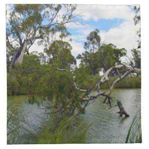River Murray Australia, Tree Branches Cloth Napkin