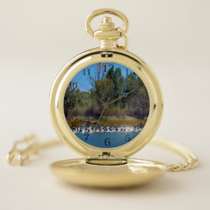 River Murray Fishermen: Pelican Fishing Frenzy, Pocket Watch
