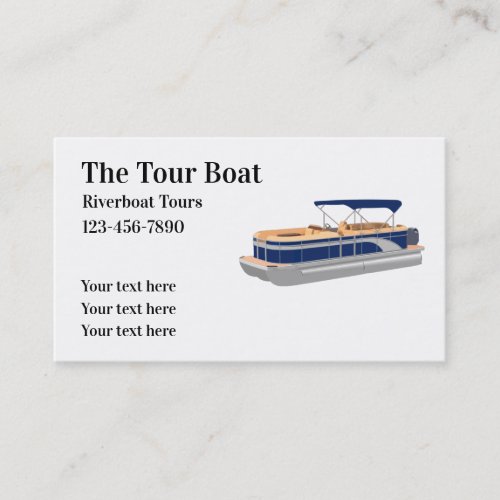 River Nature Tourism Boat Theme Business Card