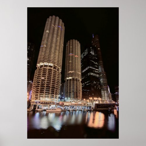 RIVER NORTH MARINA TOWERS _ CHICAGO POSTER