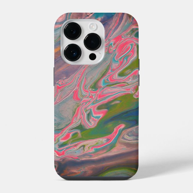 River of Colors Flow Paint Art iPhone Case (Back)