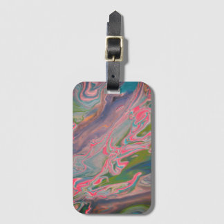 River of Colors Flow Paint Art Luggage Tag