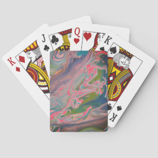 River of Colors Flow Paint Art Poker Cards