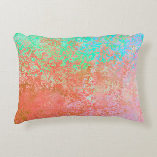 River of Fire Orange Alcohol Ink Abstract Accent Pillow