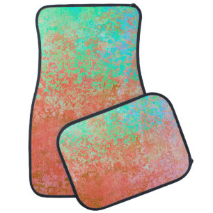 River of Fire Orange Alcohol Ink Abstract Car Floor Mat