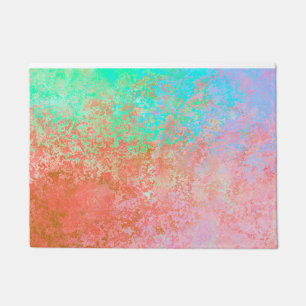 River of Fire Orange Alcohol Ink Abstract Doormat
