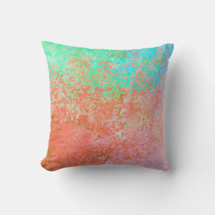 River of Fire Orange Alcohol Ink Abstract Throw Pillow