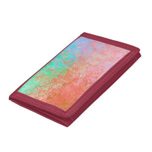 River of Fire Orange Alcohol Ink Abstract Tri-fold Wallet