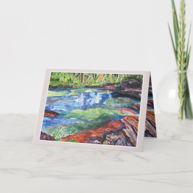River of Five Colors Greeting Card (Front)