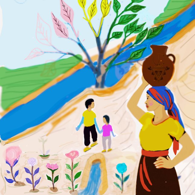 River of Roots: Life in Bloom Canvas Print (Creator Uploaded)