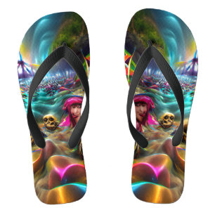 River of Souls Beach Custom Created Flip Flops