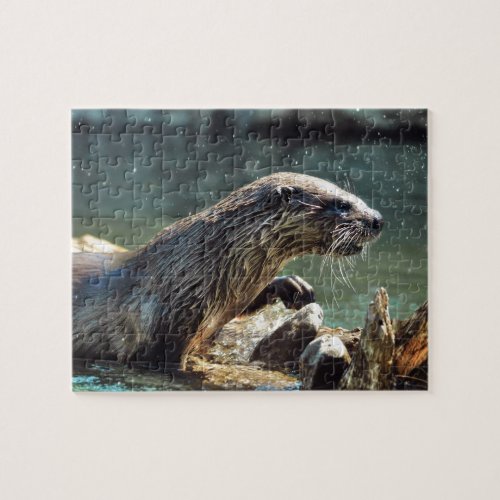 River Otter Animal_lovers Wildlife Photo Jigsaw Puzzle