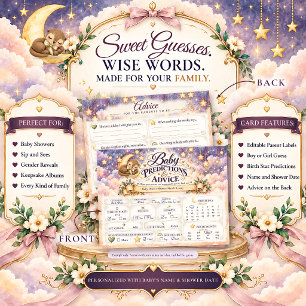 River Otter Baby Shower Predictions and Advice Postcard