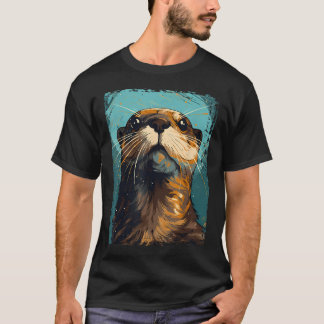 River Otter For Boys Girls Cute Otter Animal T-Shirt