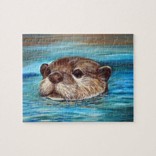 River Otter Painting Jigsaw Puzzle