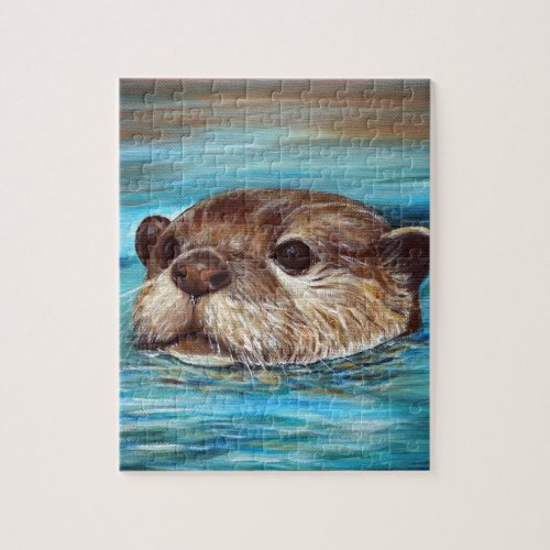 River Otter Painting Jigsaw Puzzle