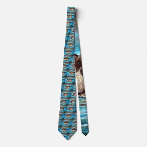 River Otter Painting Neck Tie