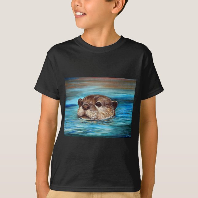 River Otter Painting T-Shirt (Front)