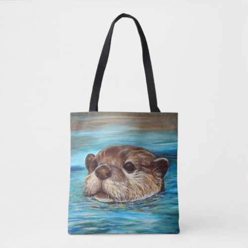 River Otter Painting Tote Bag