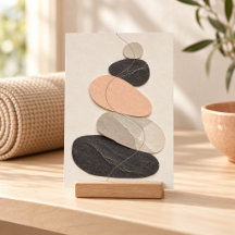 River Pebble Balance Art Print