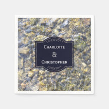River Pebbles And Water Personalized Wedding