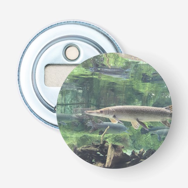 River Pike Fish Clear Water Photo Bottle Opener (Front)