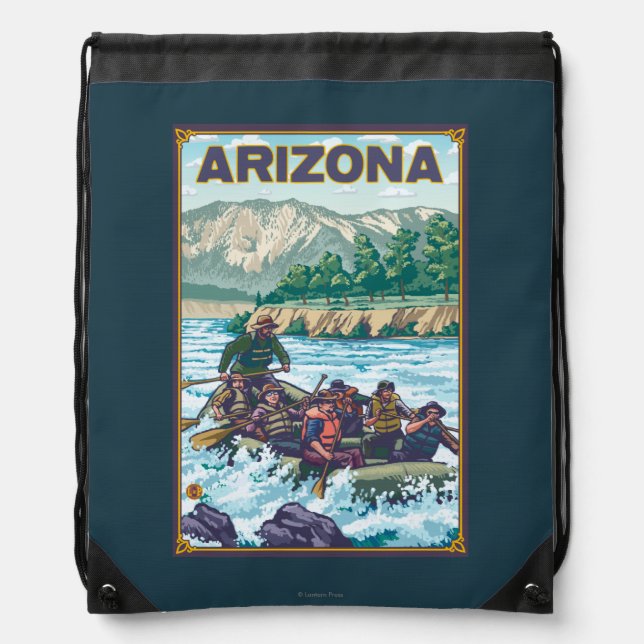 River RaftingArizona Drawstring Bag (Front)