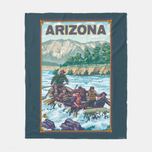 River RaftingArizona Fleece Blanket