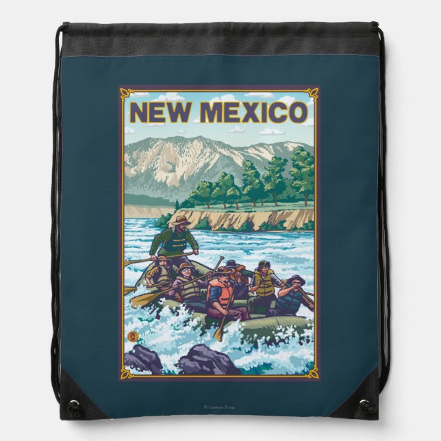River RaftingNew Mexico Drawstring Bag (Front)