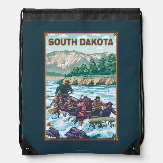 River RaftingSouth Dakota Drawstring Bag (Front)
