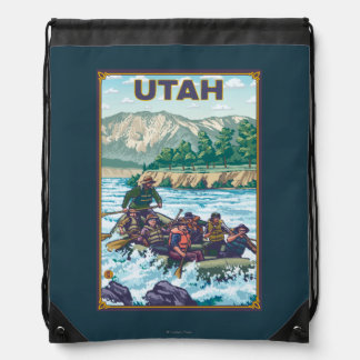 River RaftingUtah Drawstring Bag