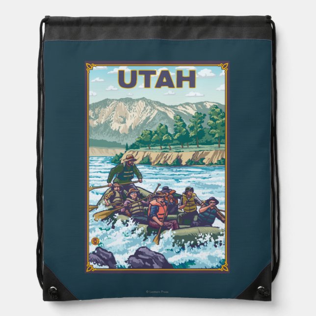 River RaftingUtah Drawstring Bag (Front)