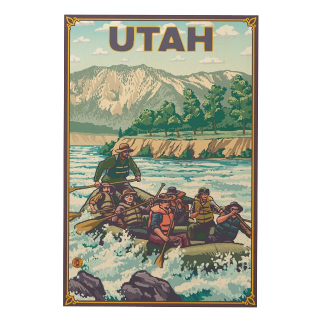 River RaftingUtah Wood Wall Art (Front)