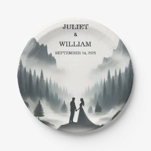 River Rain Cloud Nature Smoky Mountain Wedding Paper Plates