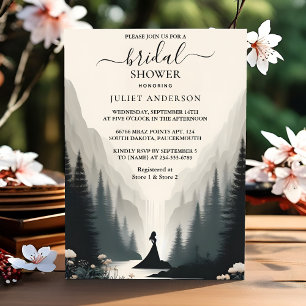 River Rain Cloud Smoky Mountain Bridal Shower Invitation