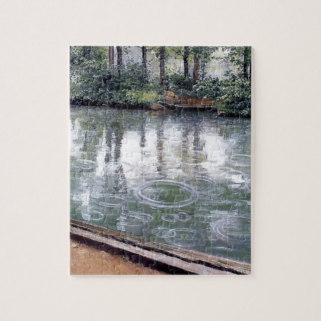 River Rain Water Boat painting Jigsaw Puzzle (Vertical)