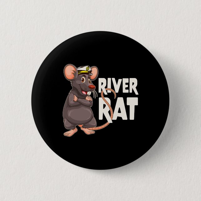 River Rat - Boaters Community Boat Family Pride  Button (Front)