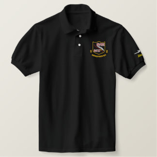 RIVER RAT Embroidered  A-10 Golf Polo (Dark Shirt)