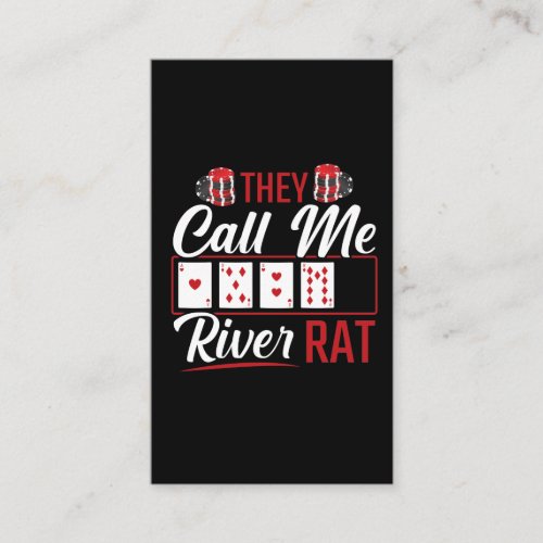 River Rat Funny Poker Player Texas Holdem Lucker Business Card