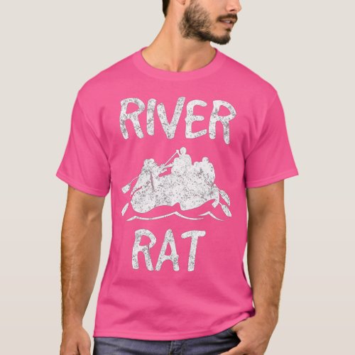 River Rat Whitewater Rafting  Vintage Gift  T_Shirt