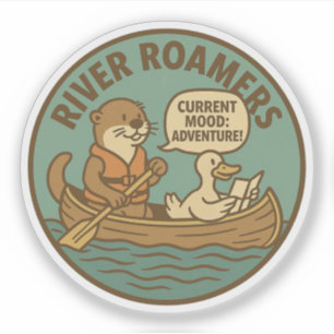 River Roamers Current Mood Adventure Canoeing Sticker