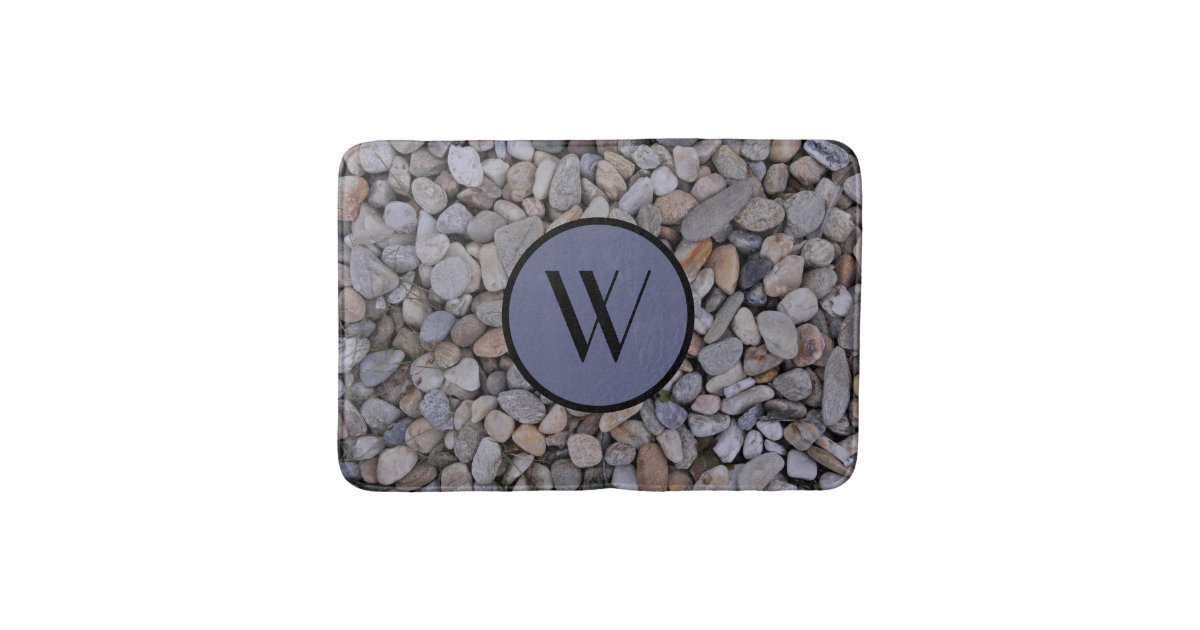 River Rock Bath Mat Zazzle