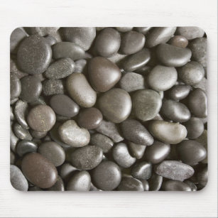 River Rock Black Stone Background - Customized Mouse Pad