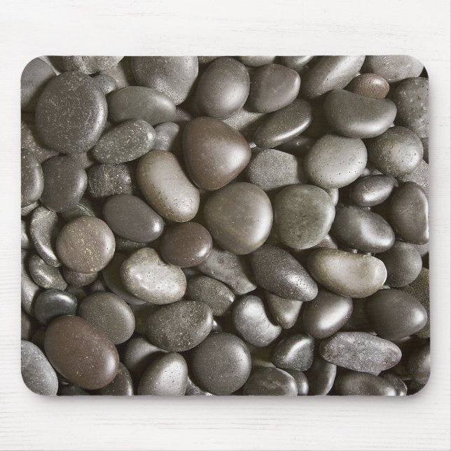 River Rock Black Stone Background - Customized Mouse Pad (Front)