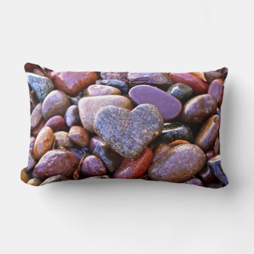 River Rock Heart Lumbar pillow wScripture Verse Lumbar Pillow